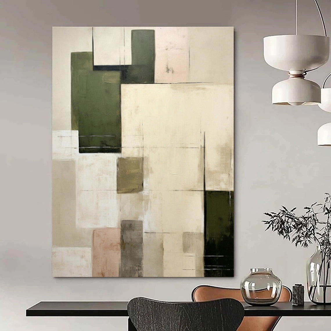 Earth - Toned Geometric Art for Rustic Home & Design Studio DLZ0596