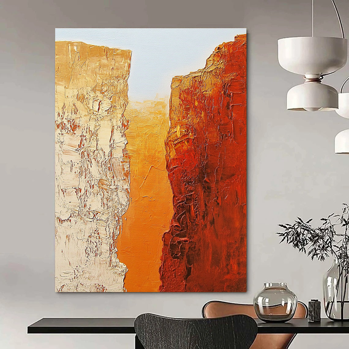 Textured Canyon Cliffs Art for Office & Study STSC713