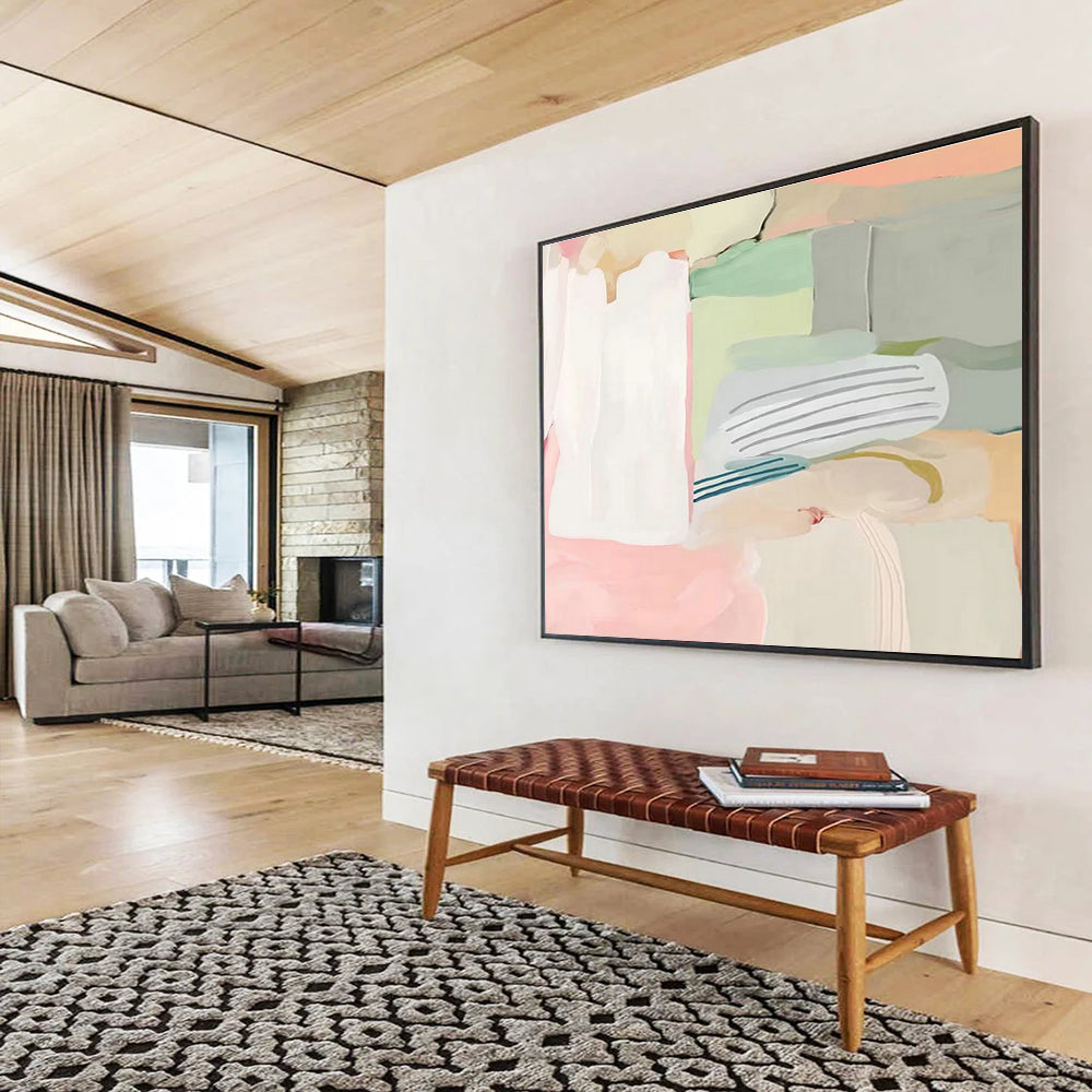 Fresh Geometric Abstract Art for Minimalist Home Office DLZ2796