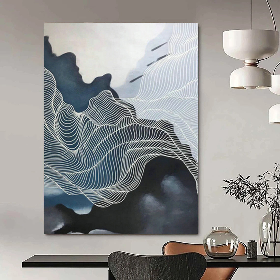 Line Landscape Abstract Art for Living Room & Study DLZ0548