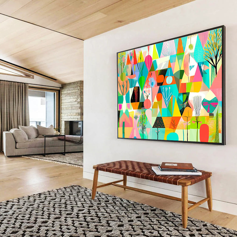 Whimsical Geometric Art for Kids' Room & Art Gallery SC563