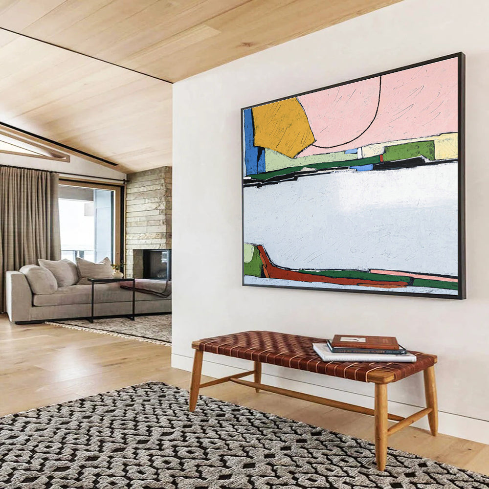 Color - Block Abstract Art for Creative Studio Lounge DLZ2925