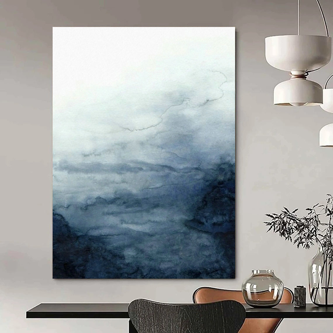 Ink - Wash Cloud Shadows for Traditional Chinese Study & Rainy - Day Bookstore DLZ0946