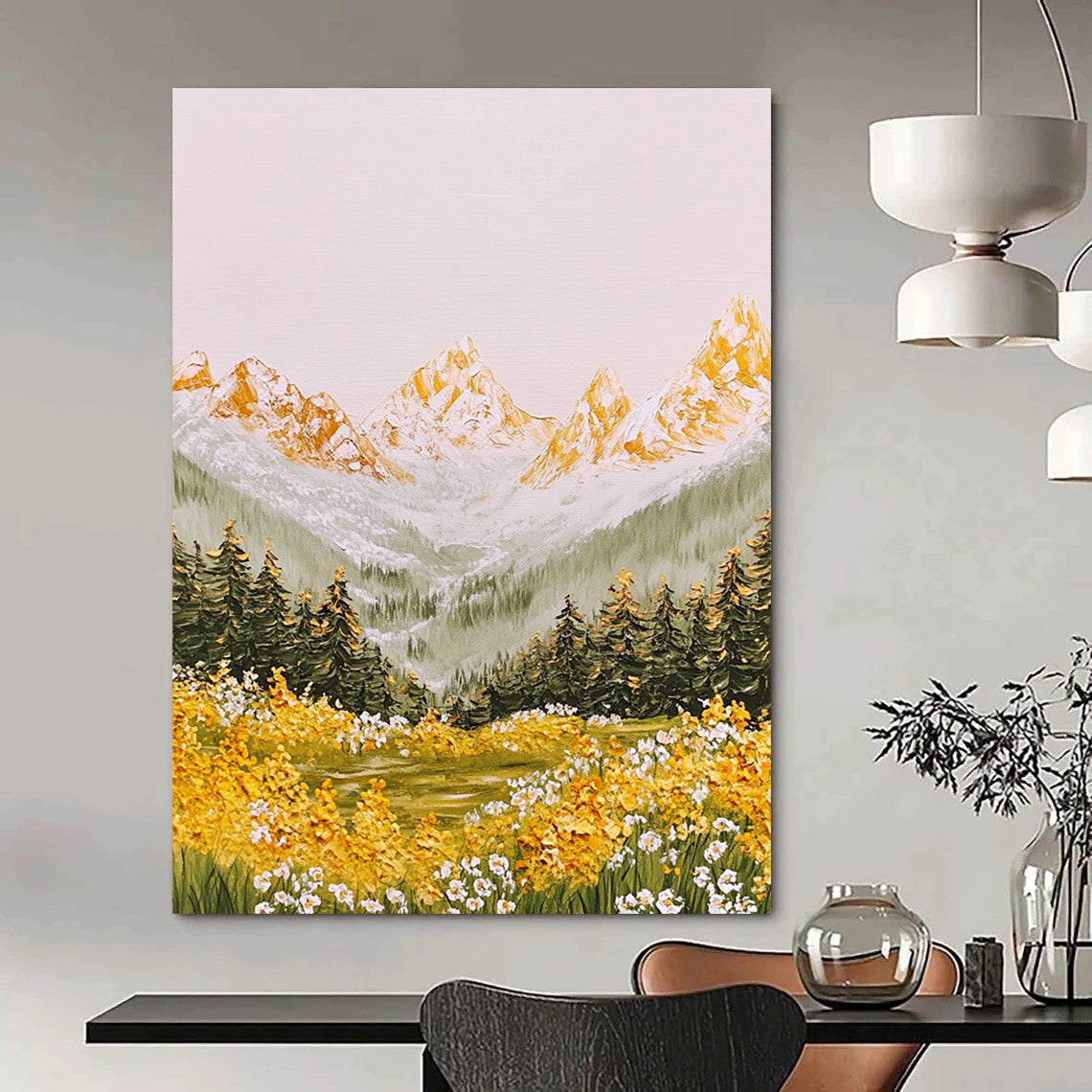 Mountain Meadow Art for Rustic Country House & Nature - Lover’s Home Office STSC1441