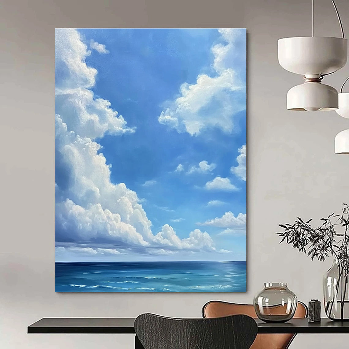 Sky and Sea Landscape for Coastal Home Living Room & Beachfront Hotel Lobby STSC923
