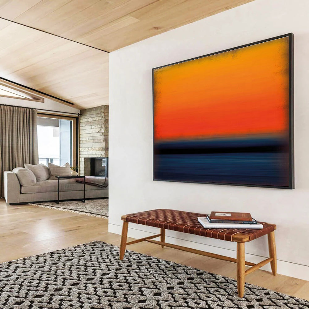 Gradient Sunset Seaside Art for Relaxing Beachfront Home DLZ2833