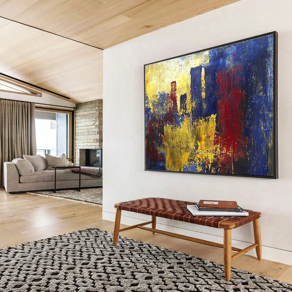 Bold City Color Abstract Art for Industrial Bar & Architecture Firm SC357