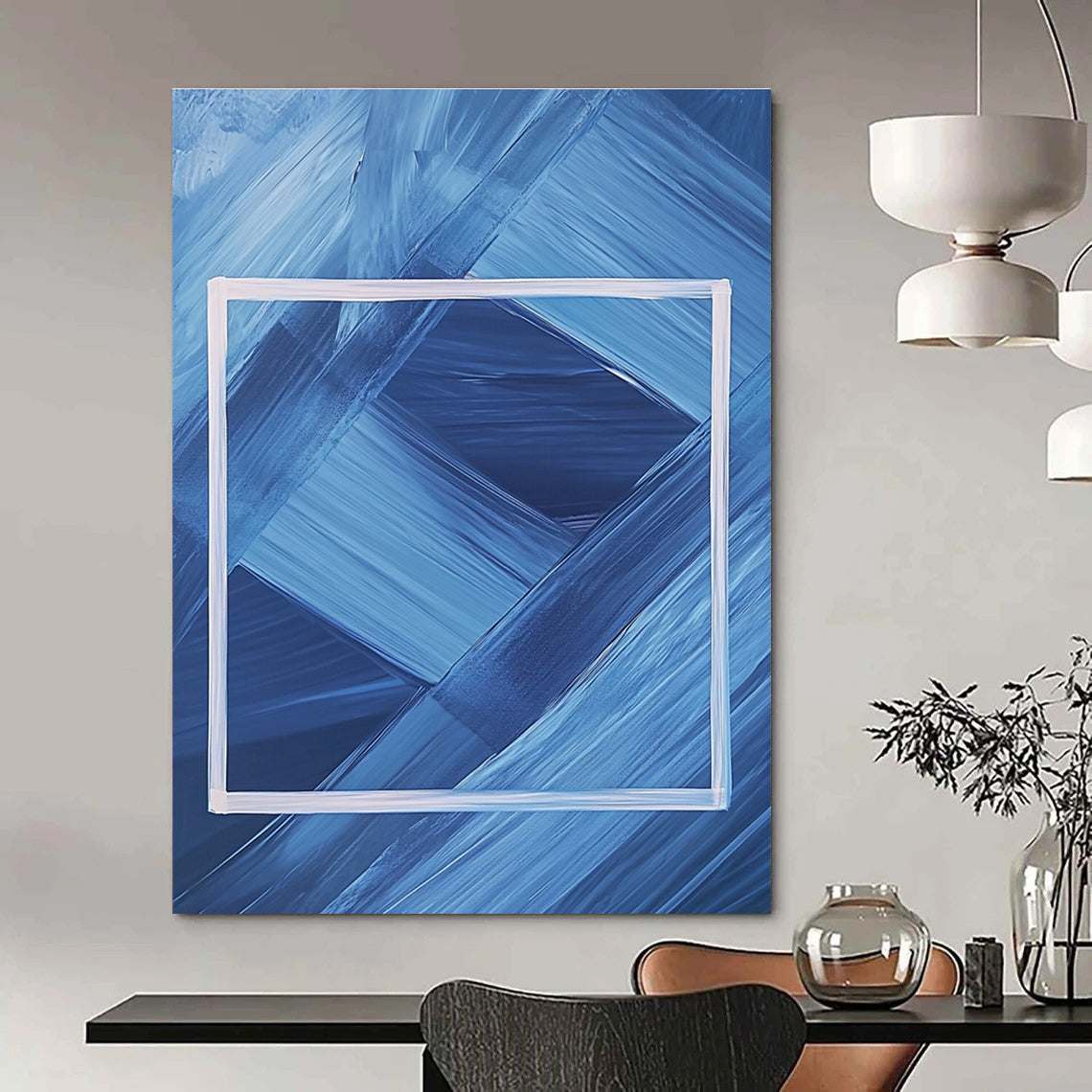 Minimalist Abstract Art for Scandinavian Office & Art Gallery STSC037
