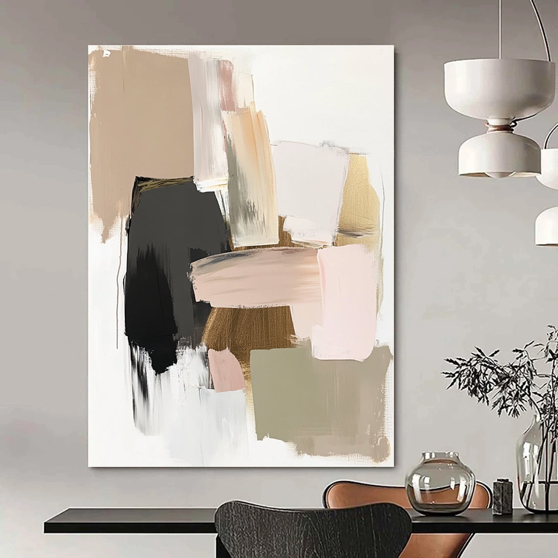 Soft Color Block Abstract for Modern Nursery & Elegant Living Room STSC619