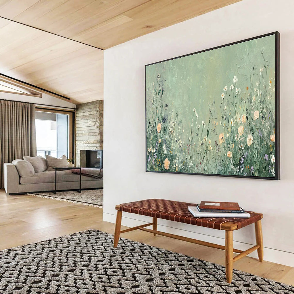 Delicate Wildflower Field Art for Calming Nursery DLZ3052