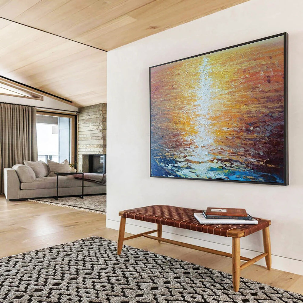 Glowing Sunset Strip Art for Romantic Yacht Club Dining DLZ3021