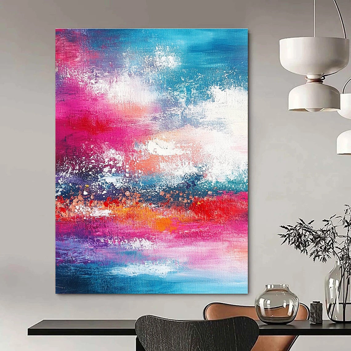 Colorful Abstract Sky & Sea Art for Rooftop Bar & Beachfront Villa STSC116