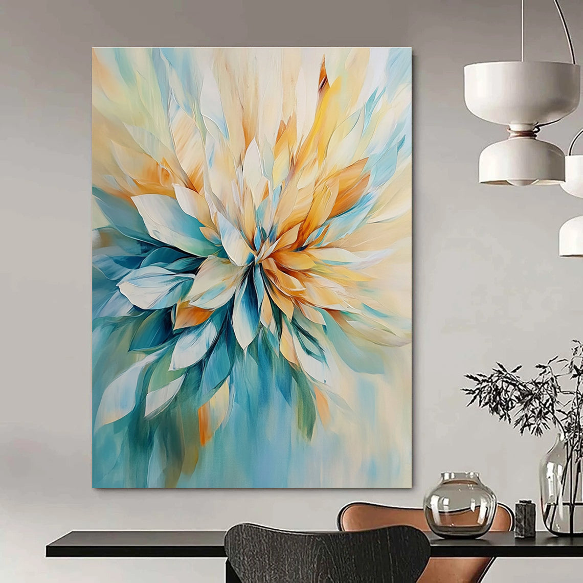 3D Abstract Flower for Modern Home Entrance & Art Gallery Foyer STSC435