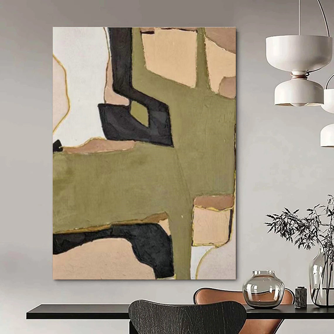 Collage Geometric Art for Eclectic Home Living Room Corners DLZ0263