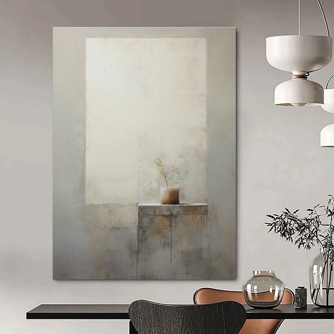 Minimalist Vase Still Life Art for Studio Apartment & Coffee Roaster DLZ0607
