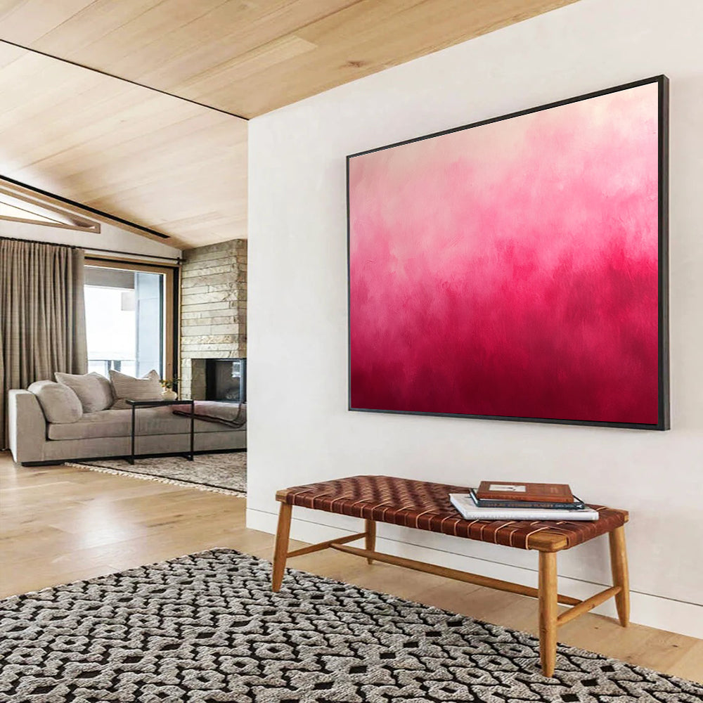 Pink Gradient Abstract Art for Romantic Bedroom & Feminine Spa SC270