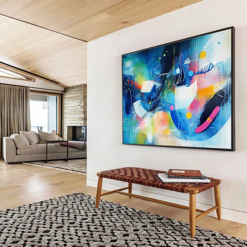 Colorful Dynamic Abstract Art for Art Bar & Creative Event Space SC216