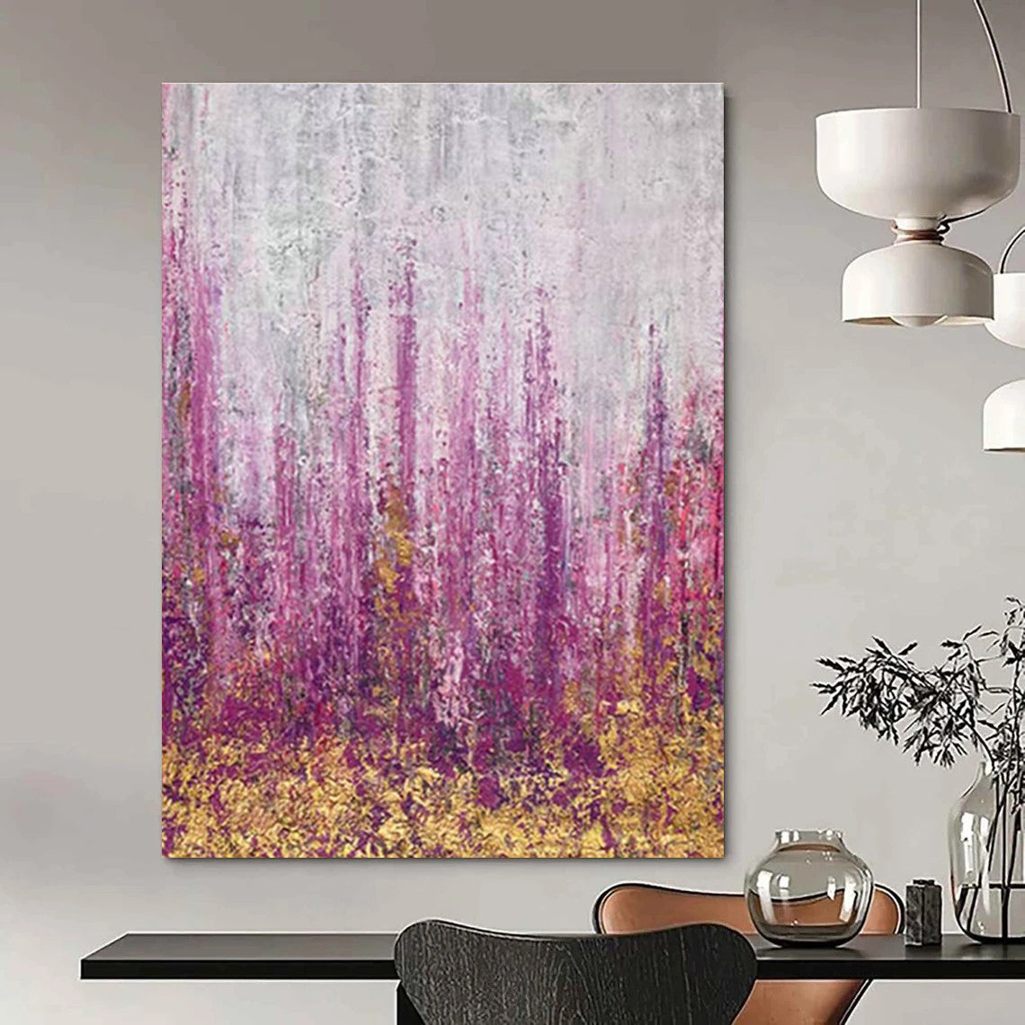 Pink - Purple Botanical Art for Home Garden - View Bedrooms DLZ0064