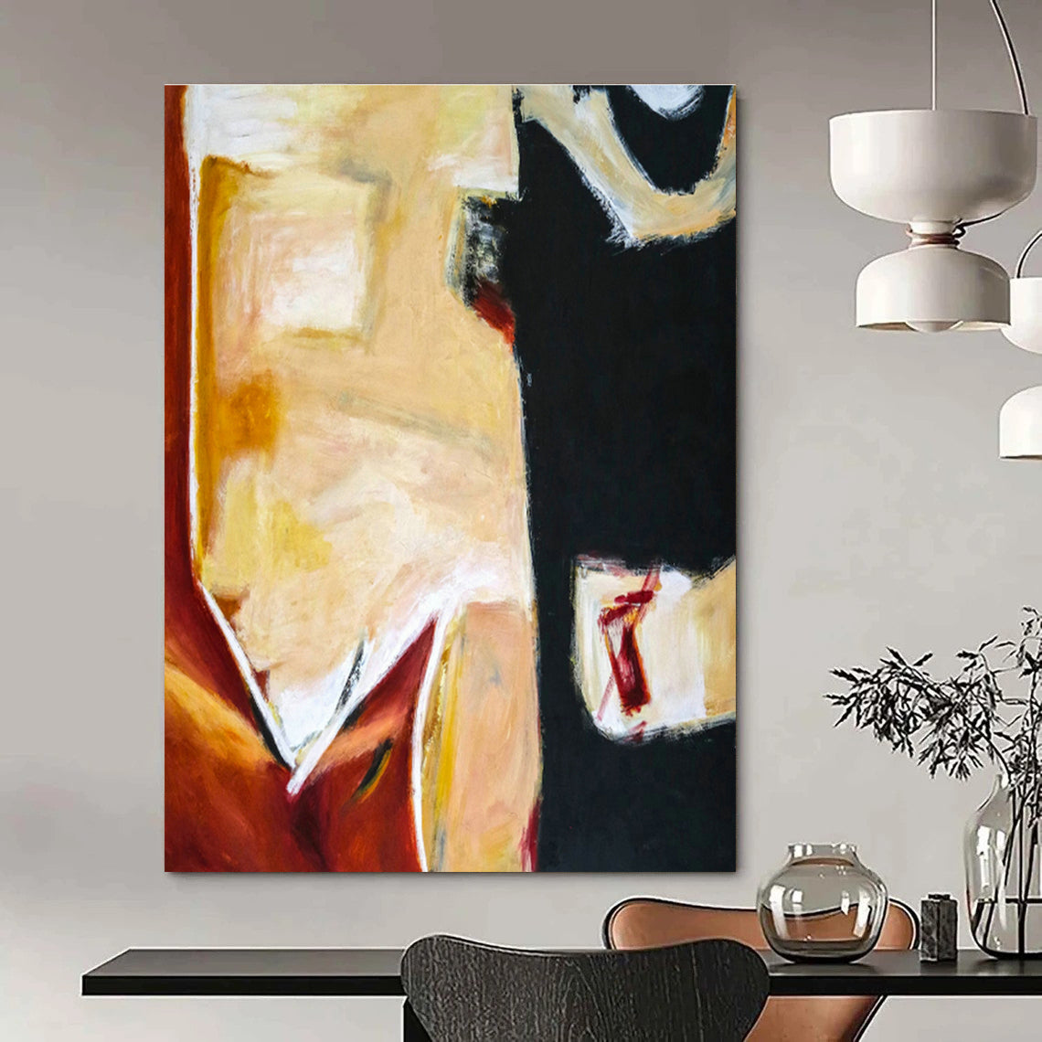 Color Block Abstract Art for Modern Art Gallery & Home Studio DLZ1097