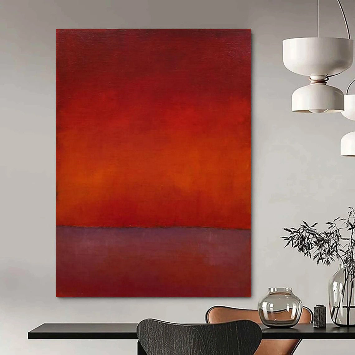 Red - Toned Gradient Art for Wine Bar & Luxury Living Room DLZ2315