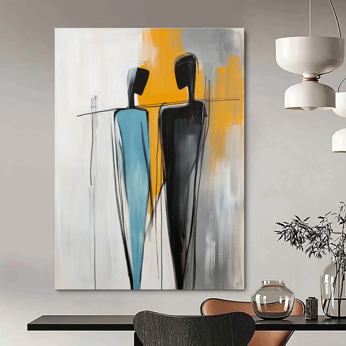 Abstract Two Figures for Creative Workplace & Modern Living Room STSC1146