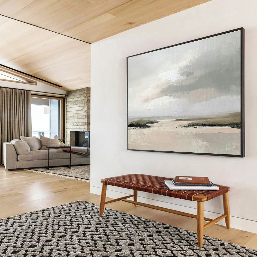 Light - Toned Coastal Abstract Art for Beach House Hallways DLZ2627
