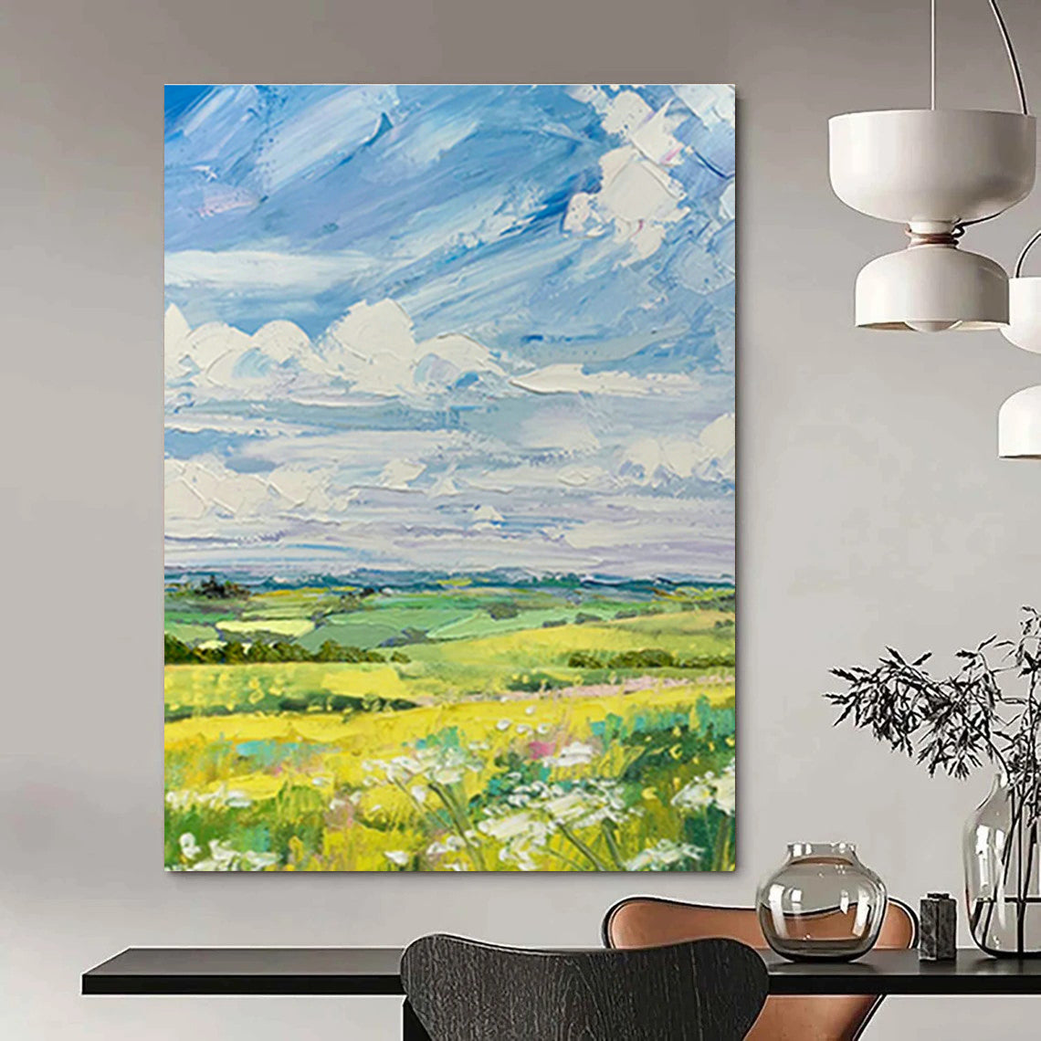 Pastoral Landscape Oil Painting for Country Inn & Nature Reserve Visitor Center DLZ1057