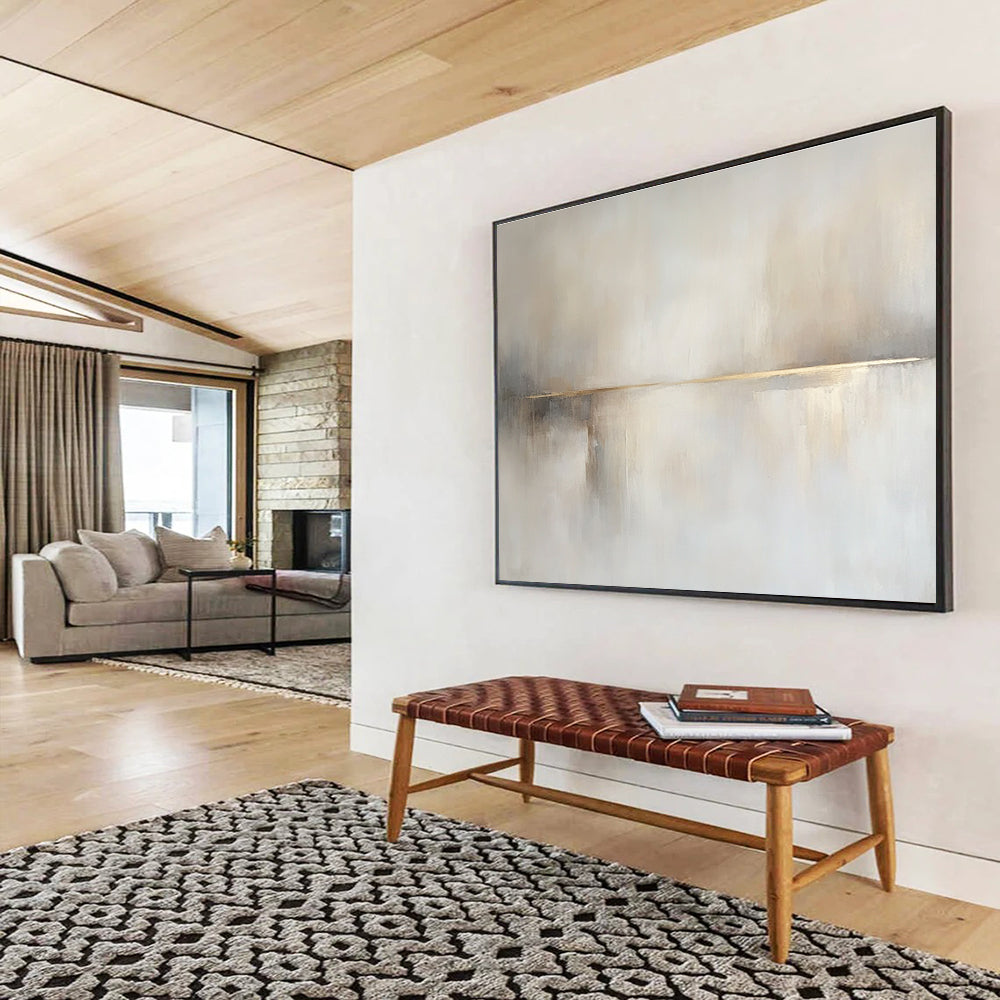 Minimalist Gold Line Art for Luxury Boutique Hotel Room & Sophisticated Home Office SC136