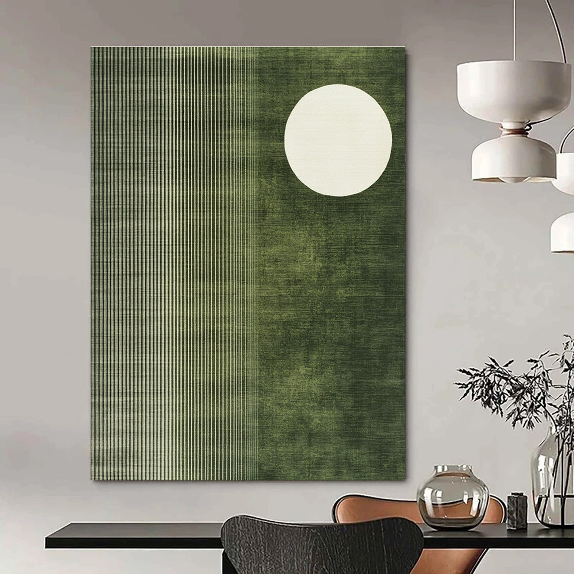 Green and White Geometric for Contemporary Office & Nature - Inspired Lounge STSC1251