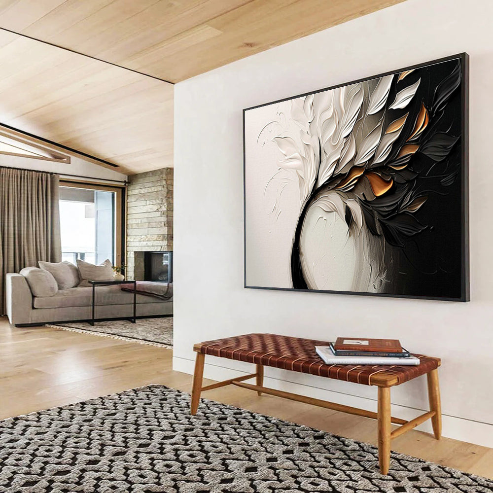 3D Leaf & Flower Art for Elegant Home Entryways DLZ3132