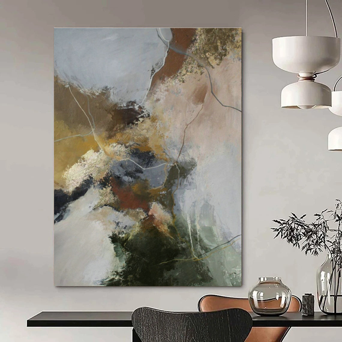 Vibrant Mixed - Media Abstract Art for Living Room & Studio DLZ0393