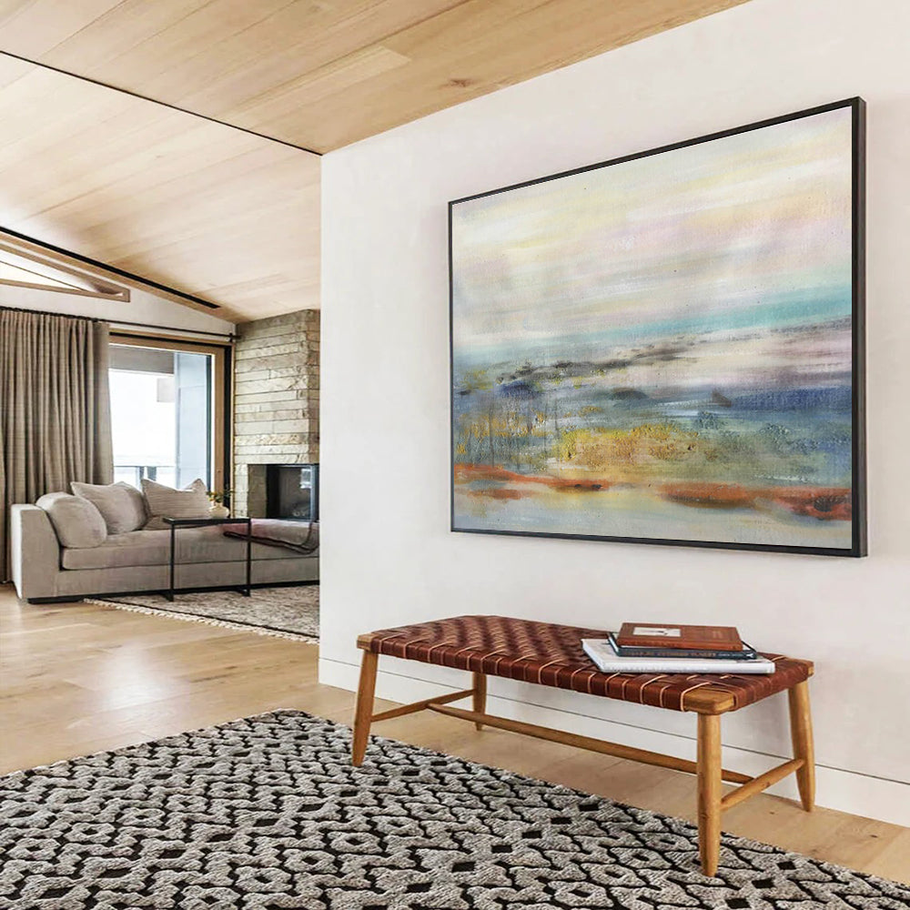Soft - Color Abstract Seascape for Coastal Home Relaxation Zones DLZ2684