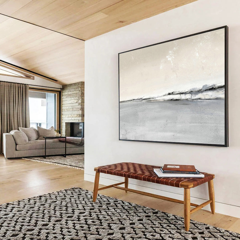 Minimalist Coastal Abstract Art for Contemporary Hotel Spa Waiting Rooms DLZ2629
