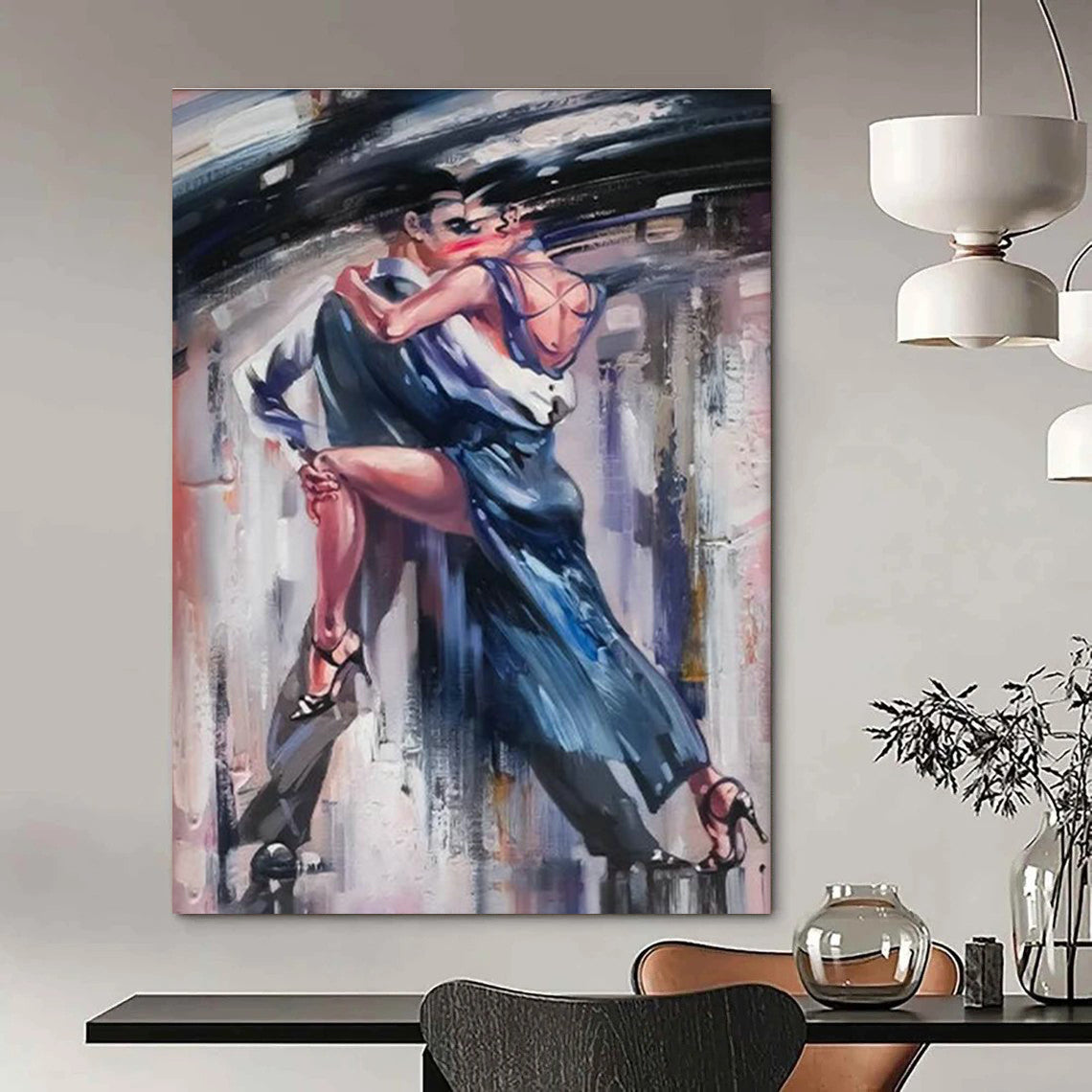 Dynamic Dance Couple Art for Ballroom & Latin Restaurant DLZ2332
