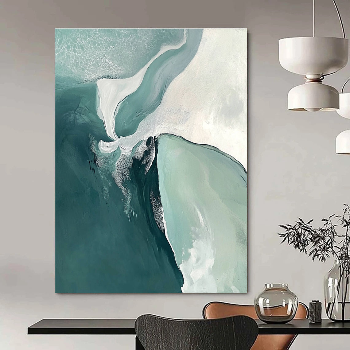 Abstract Aerial Ocean View for Contemporary Art Studio & Luxury Yacht Club STSC534