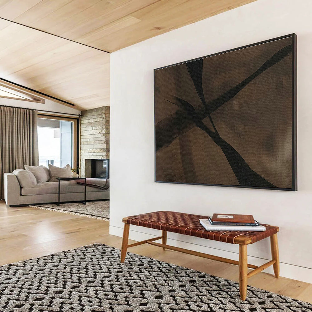 Brown - Black Abstract Art for Industrial - Style Loft Spaces DLZ2527