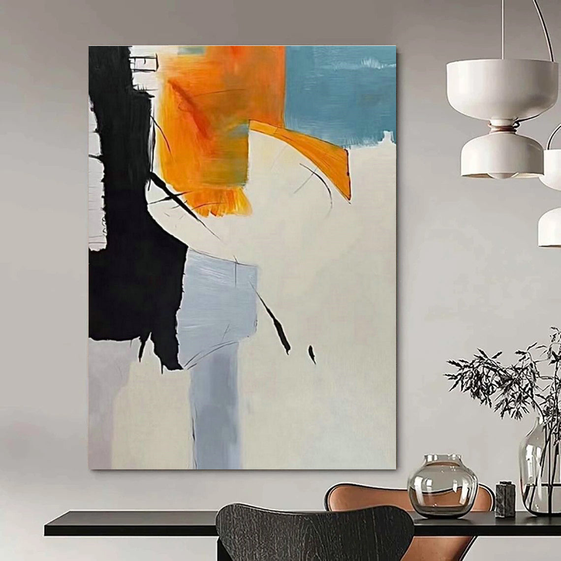 Color Block Abstract Art for Living Room & Office DLZ0319
