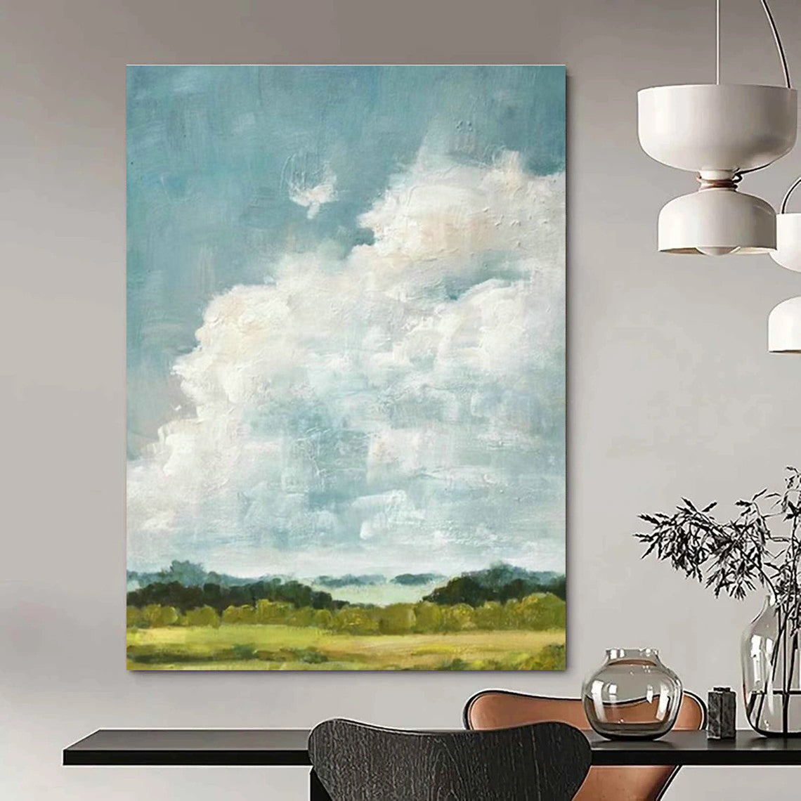 Cloud Landscape Oil Art for Country Home Kitchens DLZ0272