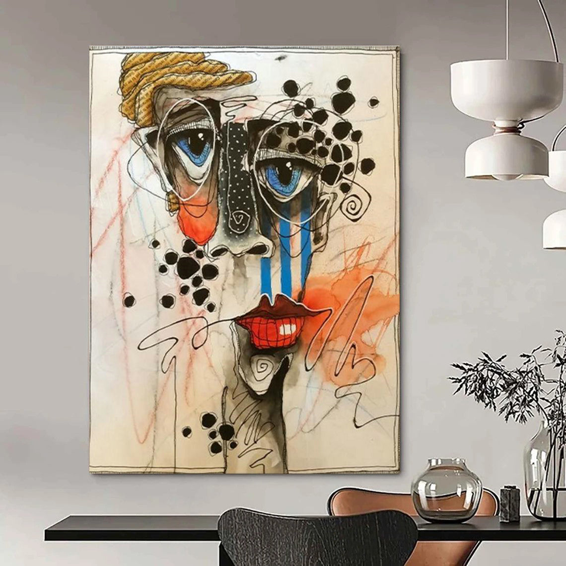 Abstract Face Art for Modern Art Gallery & Creative Studio DLZ2321