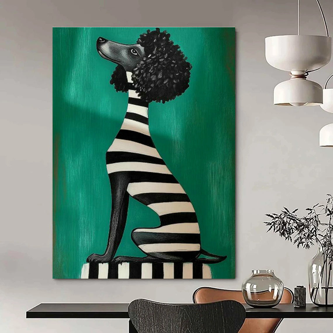 Poodle Art for Playful Home Pet Corner Decor DLZ0216