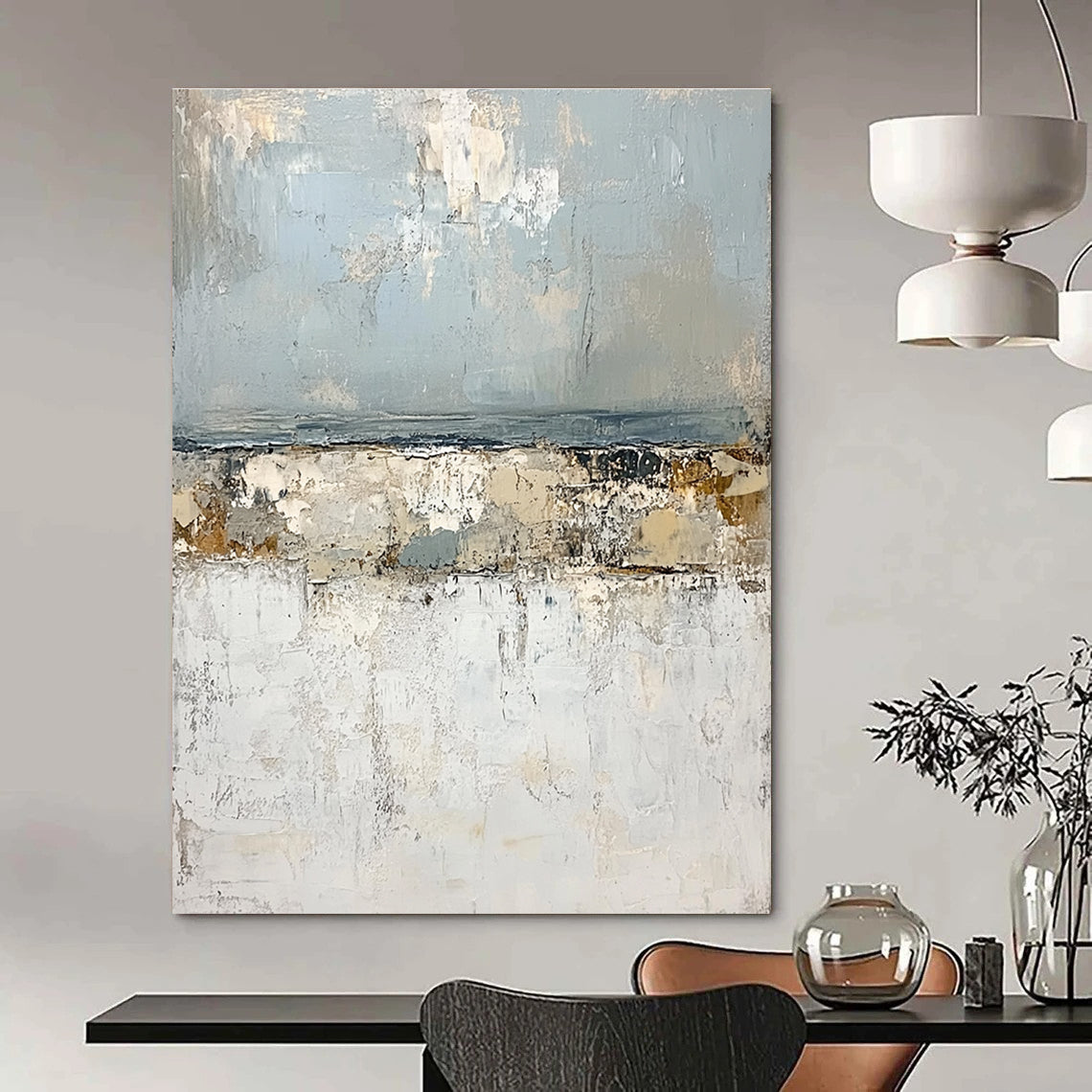 Textured Coastal Abstract for Beachfront Home & Nautical - Themed Café STSC270