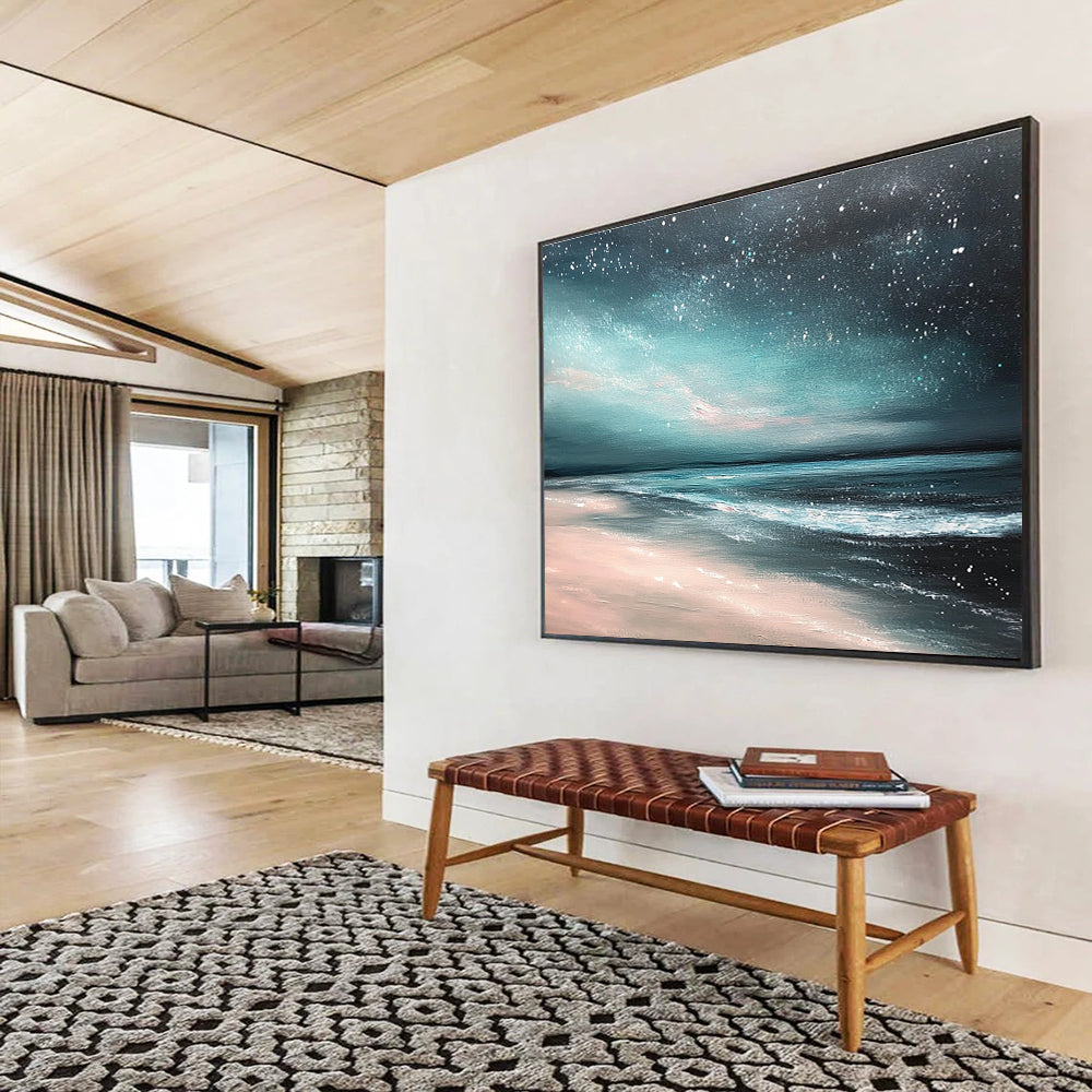 Moonlit Beach Serenity Art for Spa Retreat & Relaxation Room SC398