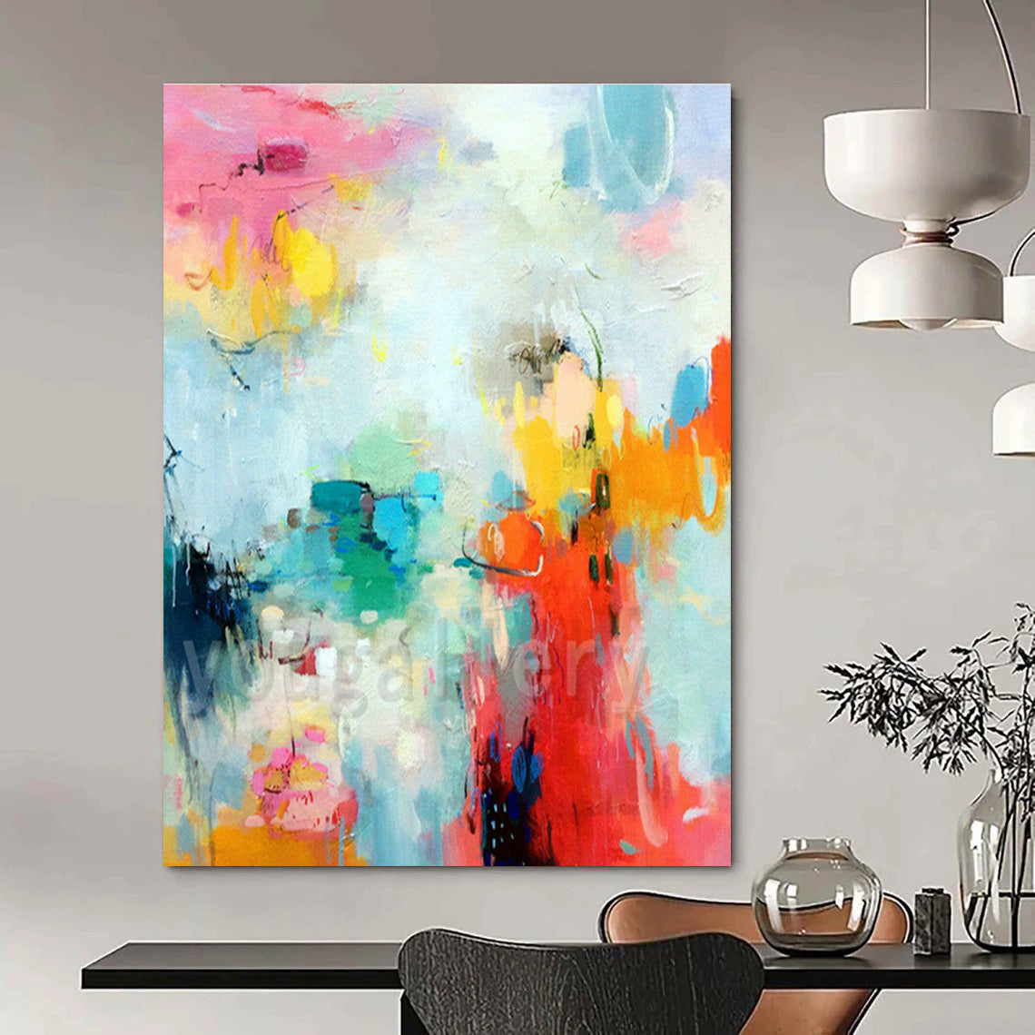 Fresh Color Abstract Art for Modern Café & Art Studio Break Area DLZ1072