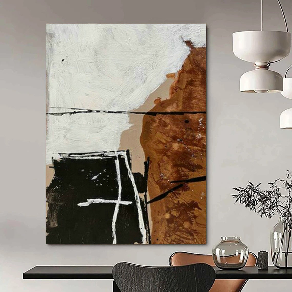 Bold Mixed - Tone Abstract Art for Industrial Loft & Creative Studio DLZ2014