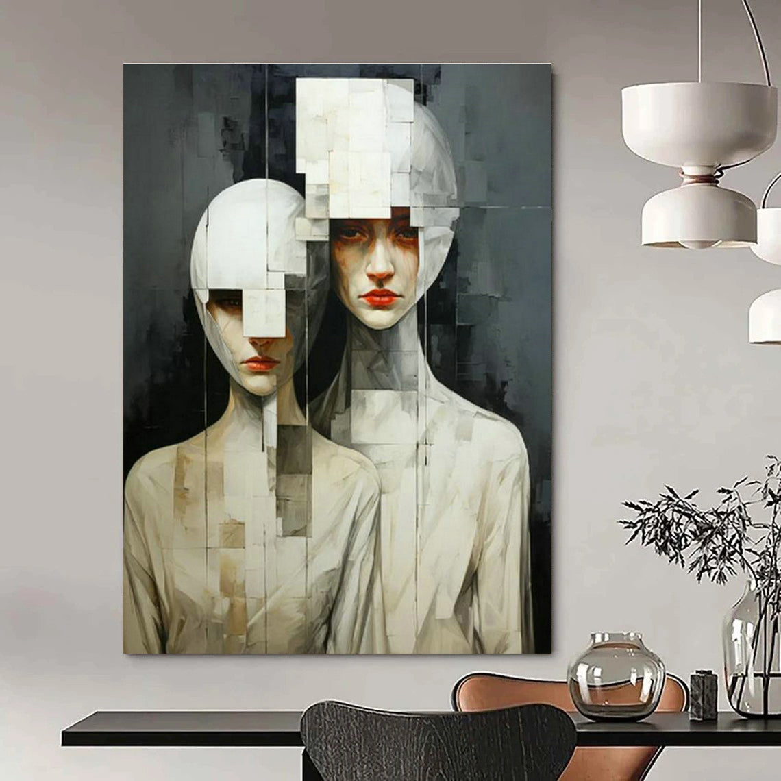 Cubist Figures Art for Living Room & Office DLZ0330
