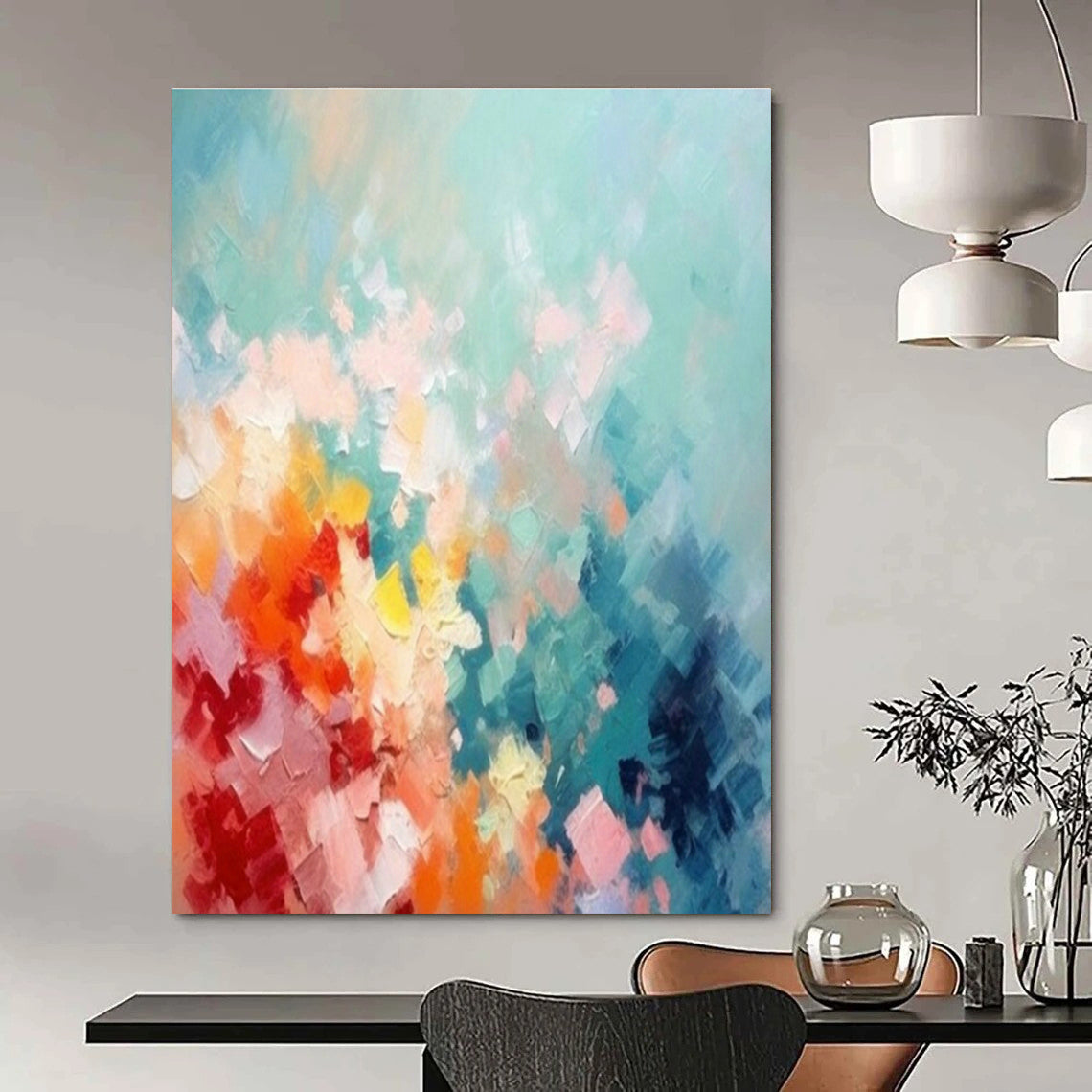 Colorful Abstract Art for Family - Friendly Community Center & Art - Loving Playroom DLZ1928