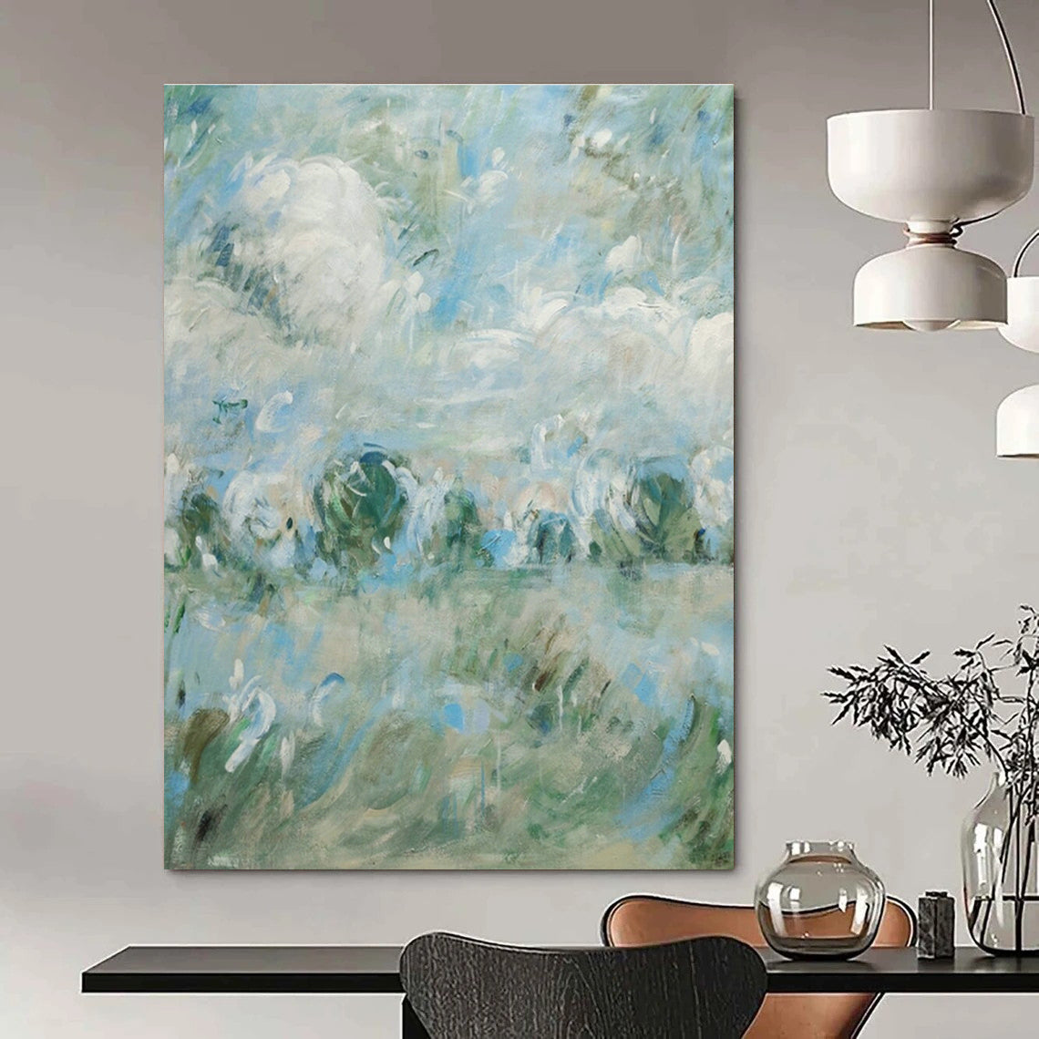 Impressionistic Landscape Art for Country Villa & Yoga Retreat DLZ0594