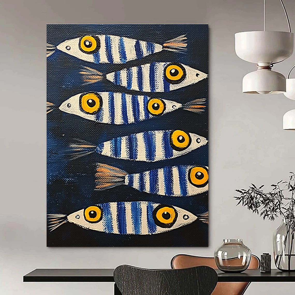 Striped Fish for Seafood Restaurant & Beach House Decor STSC1171