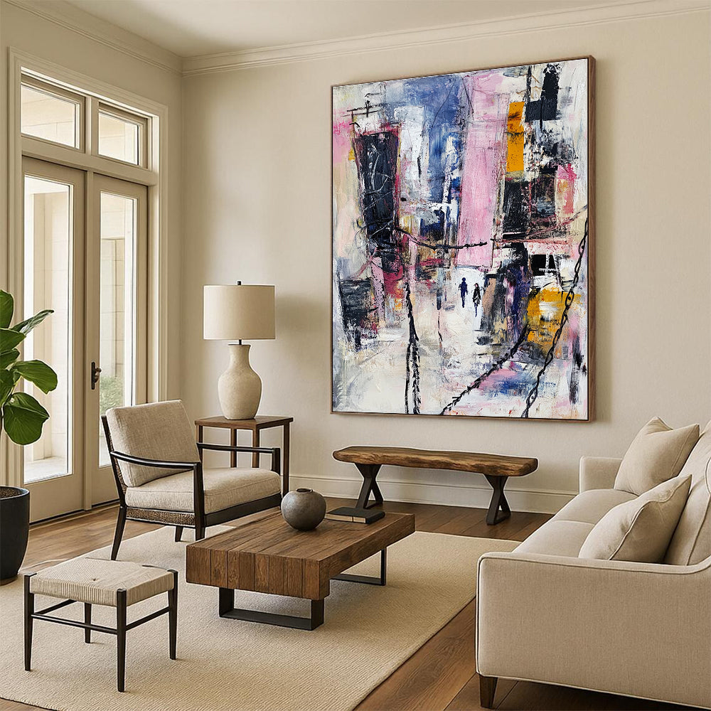 Dynamic Urban Abstract Art for Café & Art Studio STSC666