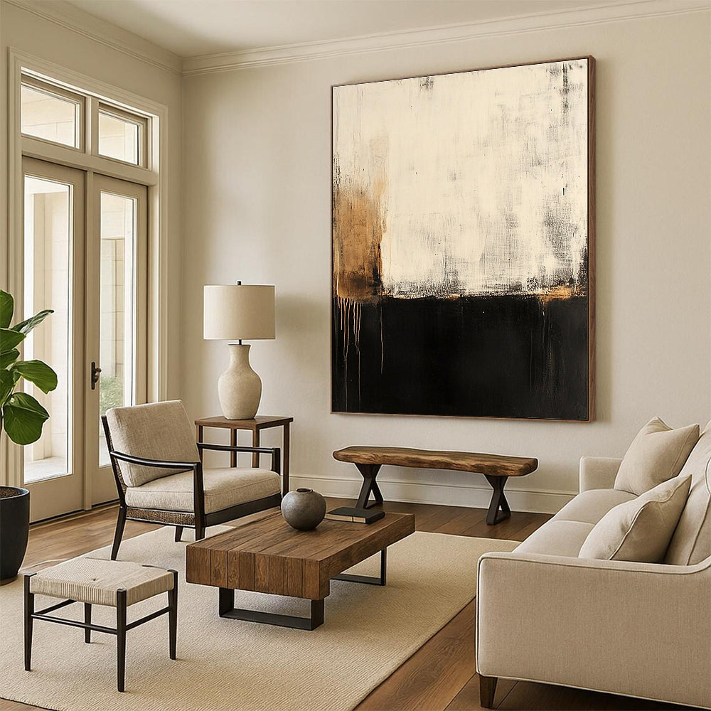 Minimalist Abstract Divide for Scandinavian - Style Home & Serene Meditation Room STSC606
